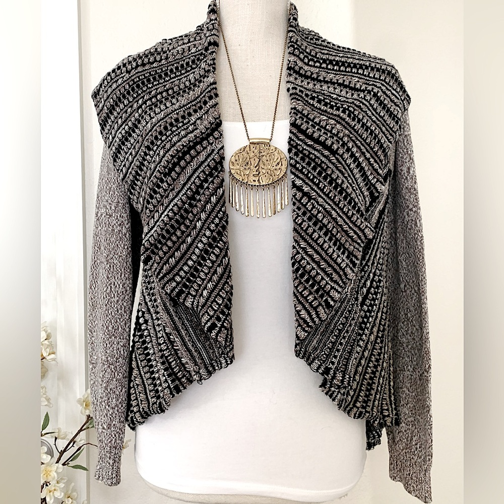 Style & Co. Open Front Cardigan w/ Shawl Collar